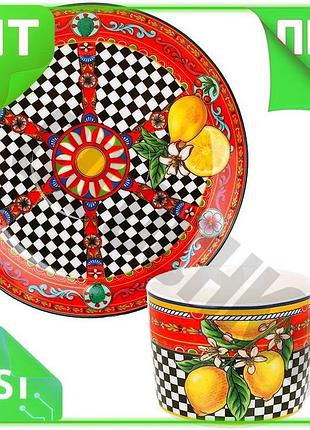 Ve чайно-кофейный набор sicilia 220мл new version на 6 персон фарфор сервировочная посуда чашки и блюд n6w_ver