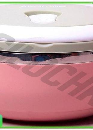 Ve ланч-бокс kamille 700мл рожевий new version контейнер для їжі з нержавіючої сталі та кришкою для об n6w_ver