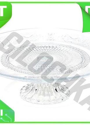 Ve тортовница стеклянная ajour ø29см new version на подставке для подачи тортов пирогов десертов блюдо n6w_ver