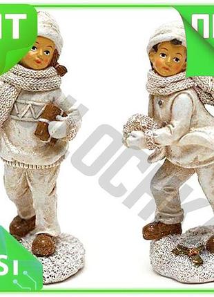 Ve статуетка декоративна дітки на new version снігу 14.5см полістоун для інтер'єру сувенір для дому n6w_ver