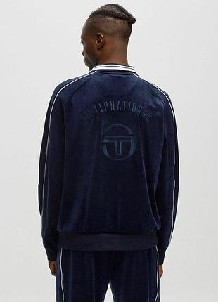 Спортивна велюрова кофта зіпка sergio tacchini sovana size xxl