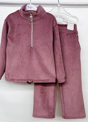 Костюм утеплений велюр з начосом рубчик