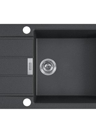 Кухонная мойка franke sirius 2.0 s2d 611-78 xl (143.0621.335) с тектонайта - врезная - оборотная - черный (2 отверстия)