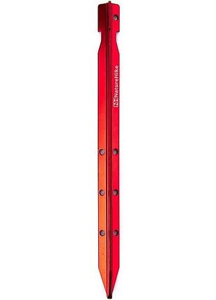 Колышки naturehike (nh15a009-i) алюминиевые - 4 шт - 25 см - красные