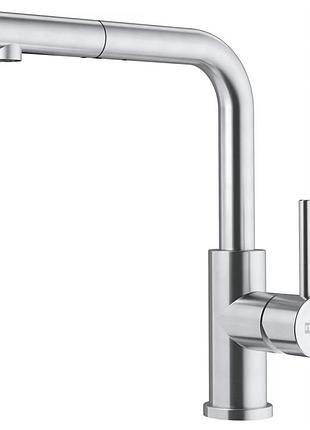 Смеситель для кухни franke smart glenda с вытяжным изливом (115.0706.986) нержавеющая сталь