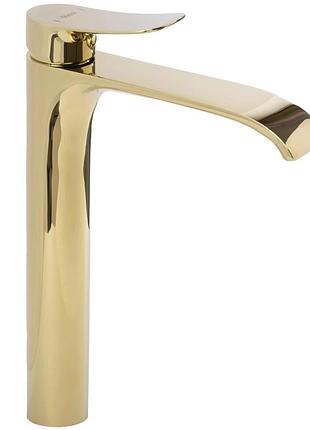 Смеситель для умывальника rea dart высокий (rea-b5651) золотой - глянцевый, золотий1