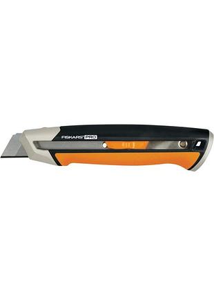 Нож с выдвижным лезвием fiskars carbonmax snap-off knife 25 мм (1027228)