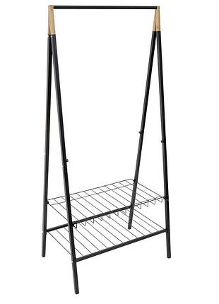 Стойка для одежды casa si garment rack bamboo black (cs92308w04), черный