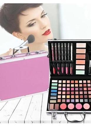 Повний набір косметики в чохлі, 30х21х6,5см, рожевий