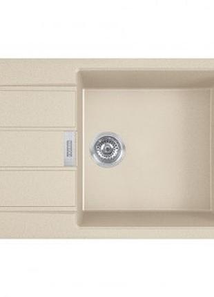 Кухонна мийка franke sirius 2.0 s2d 611-78 xl (143.0671.747) з тектонайта - врізна - оборотна - бежевий (2 отвори)
