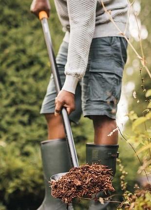 Лопата совковая удлиненная fiskars solid (1066720) 7