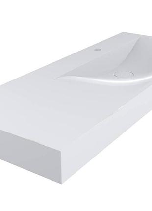 Умивальник miraggio viola 1200 r (8813432) miramarble | глянцевий | накладний/підвісний/врізний | білий