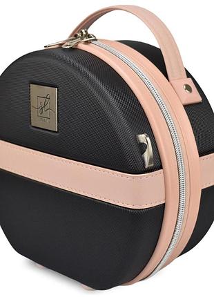 Бьюти-кейс semi line 5l black/pink cream (t5671-1), черный