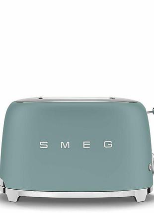 Тостер smeg (tsf01egmeu) retro style 50's - 2 тоста- изумрудно-зеленый матовый, зелёный