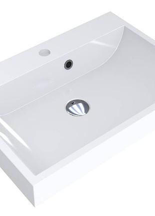 Раковина miraggio varna 600 (0000254) miramarble | глянцевая | накладной/врезной | белый