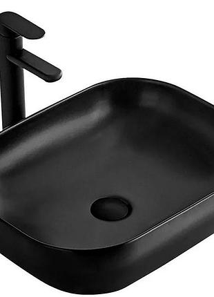 Умывальник rea belinda 33,5x46,5 black mat (rea-u8470), матовая