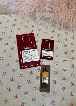 Двофазна олійка l'oreal 3,5 мл пробник саше +. шампунь + сироватка