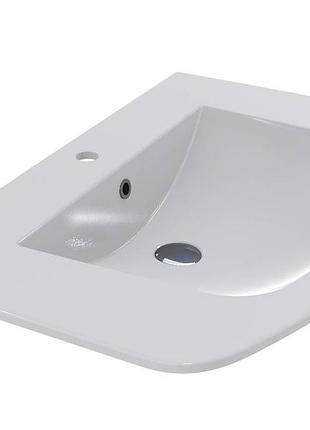 Раковина miraggio dea 800 (0001536) miramarble | глянцевая | накладной/врезной | белый