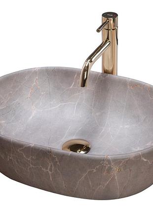 Умивальник rea lara 35x48,5 beige (rea-u9887), бежевий