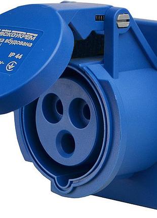 Розетка врізна 16а p3 ip44 2p+pe ucombi аско-укрем (a0080010158)