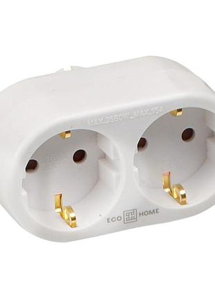 Двойник с заземлением ornat ecoноме (eco019001025) 16а 2p+pe