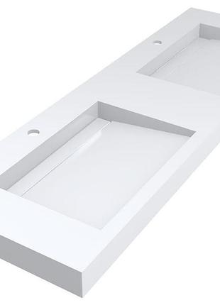 Раковина miraggio agness 1500 (0000151) miramarble | глянцевая | накладной/врезной | белый