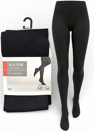 Теплі якісні трикотажні бавовняні жіночи колготки c&a,