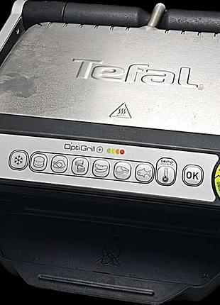 Электрический гриль шашлычница б/у tefal optigrill+ gc716d12