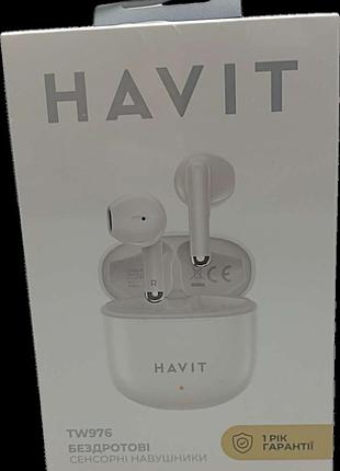 Наушники bluetooth-гарнитура б/у havit tw976