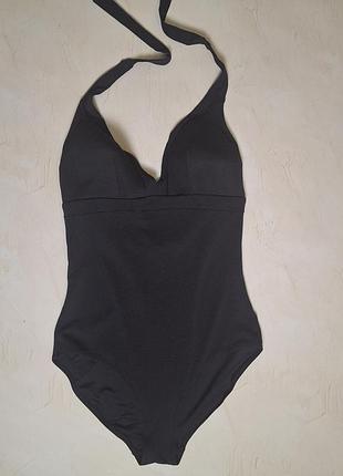 Купальник суцільний фактурний чорний, розмір м/л