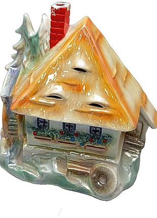 Настільна лампа б/у лампа нічник "домік" порцеляна