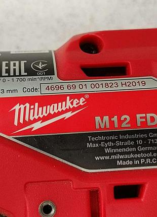 Шуруповерт б/у milwaukee m12 fdd 8