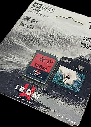 Карта флэш памяти б/у goodram irdm pro sdxc 128gb uhs-ii (irp-s6b0-1280r12)
