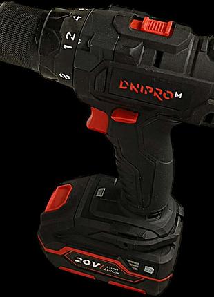 Шуруповерт б/у dnipro-m cd-200bc ultra + акб bp-240 + зу fc-230