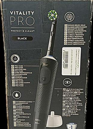 Б/у oral-b braun vitality pro protect x clean d103 black