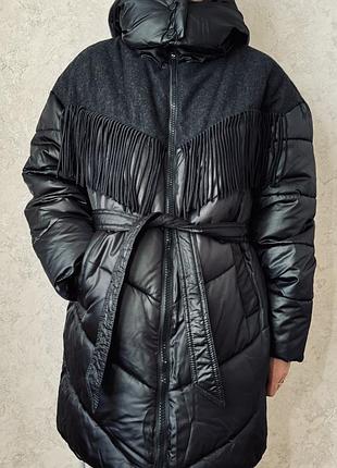 Курточка зимова ,утеплена еко пухом,з капюшоном