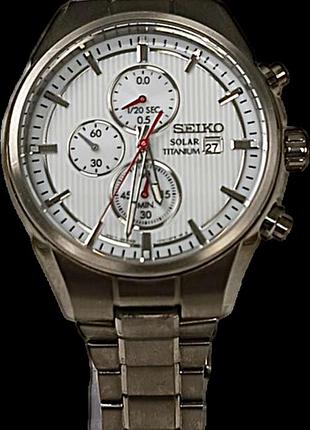 Наручные часы б/у seiko solar titanium chronograph v176-0af0