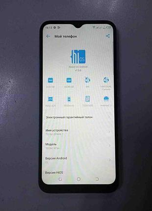 Мобильный телефон смартфон б/у tecno spark 7 (kf6n) 4/64gb nfc dual sim