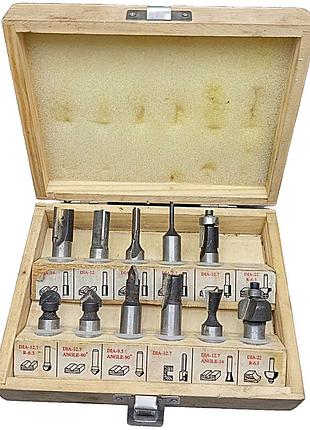 Б/у набор фрез по дереву 12 шт