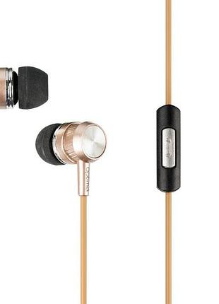 Наушники bluetooth-гарнитура hf mp3 optima om-400 with mic gold