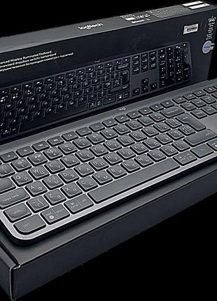 Клавиатура компьютерная б/у logitech mx keys advanced wireless illuminated graphite (920-009417)