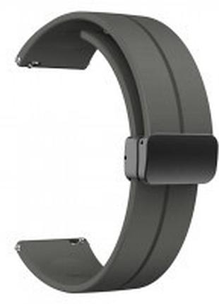 Браслет 20mm silicone magic lock gray