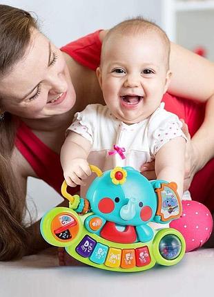 Музична клавіатура lukat elephant keyboard для дітей від 6 місяців до 2 років