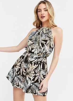 Ромпер літній комбінезон з шортами жіночий на бретелях стильний ax paris розмір s