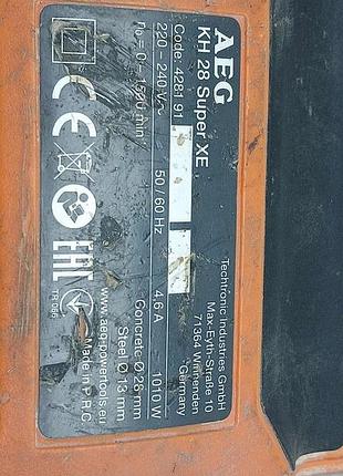 Перфоратор б/у aeg kh 28 super xe 8