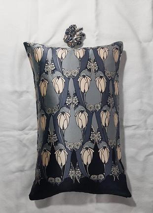 Шелковая наволочка 60×40 см, натуральный шелк атласный + скранч