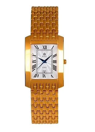 Женские наручные часы с полным pvd покрытием цвета лимонного золота royal london 20018-07