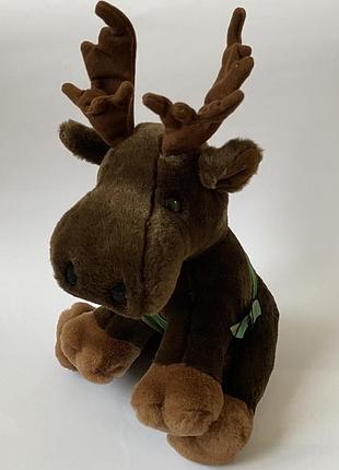 Шикарная мягкая игрушка олень новогодний оленёнок мʼяка плюшева іграшка олень