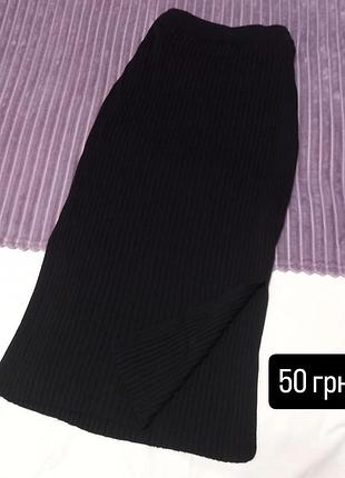 Спідниця міді в'язана тепла жіноча