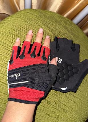 Вело перчатки без пальців міткнки
